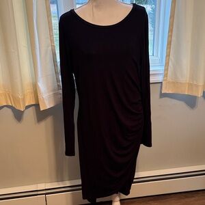 Chic Long Sleeve Black Dress